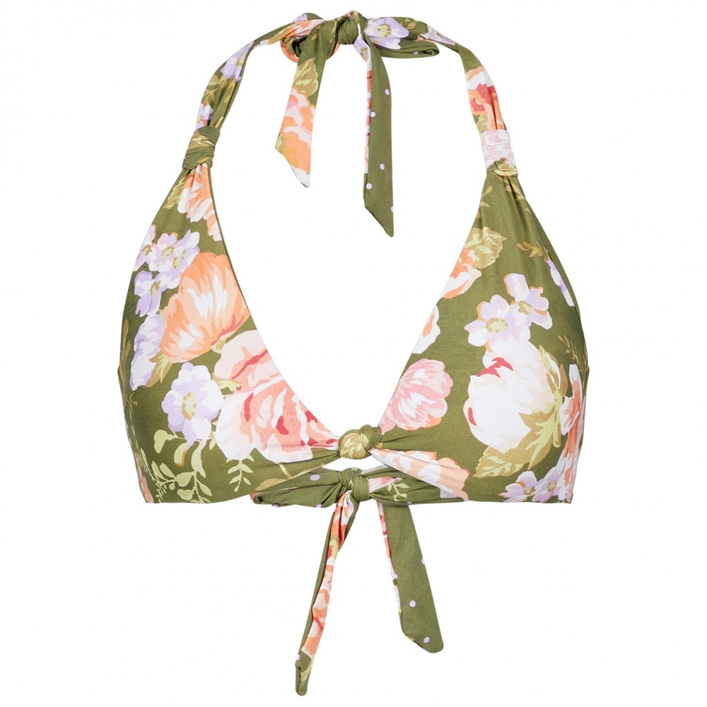 SEAFOLLY - Women's Paradise Garden Knot Front Halter Bra - Bikini top
